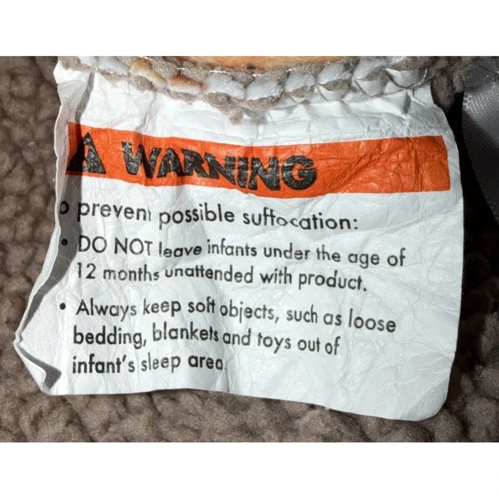 Lullaby Lane Tan‎ Sherpa Dinosaur Baby Blanket Brown Sherpa